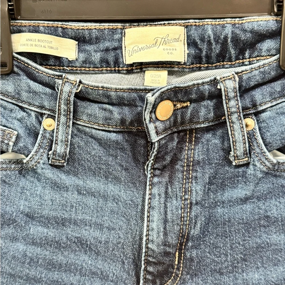 Universal Thread Indigo Bootcut Jeans with Raw Hem - Picture 4 of 7